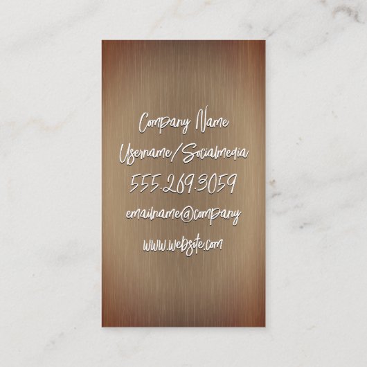 テクスチスタイリッシュュメタル | Curssive 名刺 (裏面)