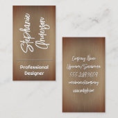 テクスチスタイリッシュュメタル | Curssive 名刺 (正面/裏面)