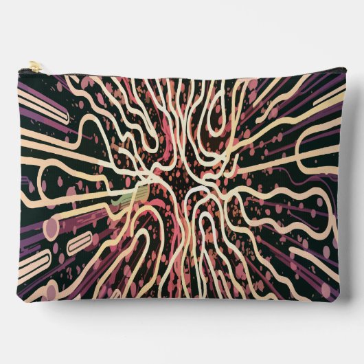 テクスチストライプのャ アクセサリーポーチ (正面)