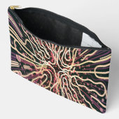 テクスチストライプのャ アクセサリーポーチ (見開き)