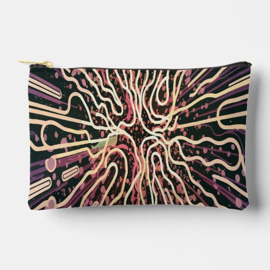 テクスチストライプのャ アクセサリーポーチ (正面)