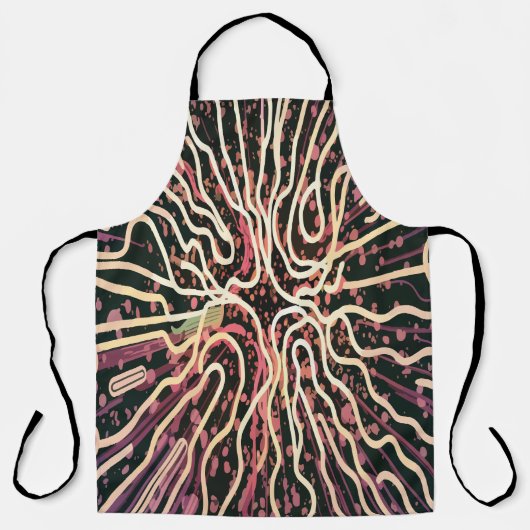 テクスチストライプのャ エプロン (正面)