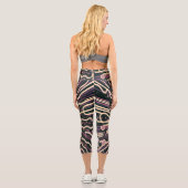 テクスチストライプのャ カプリレギンス (裏面)