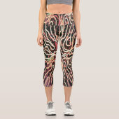 テクスチストライプのャ カプリレギンス (正面)