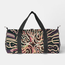 テクスチストライプのャ ダッフルバッグ