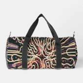 テクスチストライプのャ ダッフルバッグ (裏面)