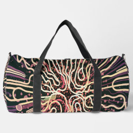 テクスチストライプのャ ダッフルバッグ