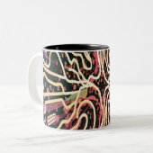 テクスチストライプのャ ツートーンマグカップ (正面左)