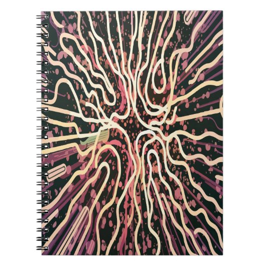 テクスチストライプのャ ノートブック (正面)