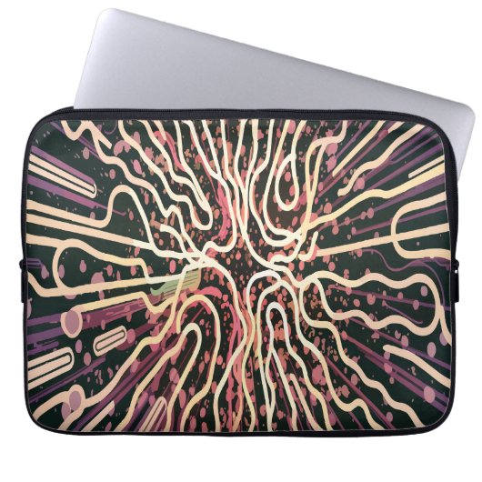 テクスチストライプのャ ラップトップスリーブ (正面)