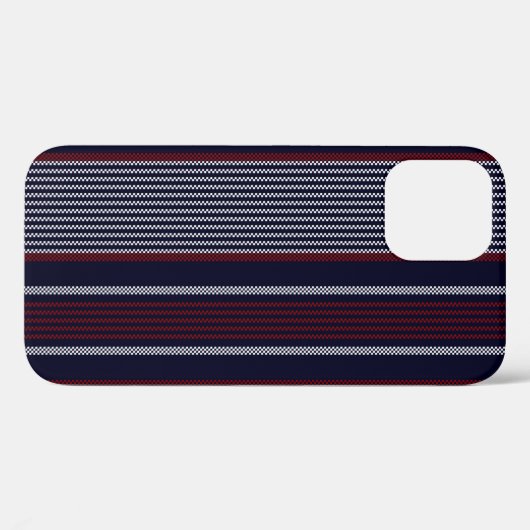 テクスチストライプューム付きシームレスパターンnavy blue, r Case-Mate iPhoneケース (裏面 (横))