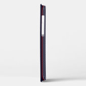 テクスチストライプューム付きシームレスパターンnavy blue, r Case-Mate iPhoneケース (裏面 / 左)