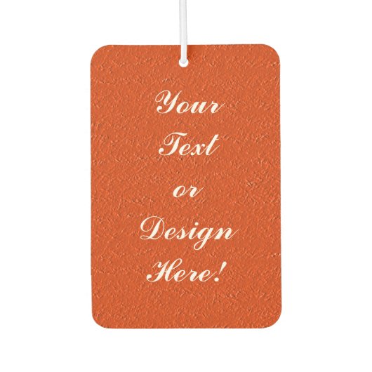 テクスチパーソナライズされたャ付きオレンジ色エアーフレッシュナー カーエアーフレッシュナー (正面)