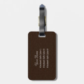 テクスチフェイクャンブラウンバーラップモノグラムバッグラゲージタグ ラゲッジタグ (裏面縦)