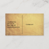 テクスチフェイクャ金ゴールドバスケットボールのコーチの名刺 名刺 (裏面)