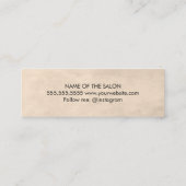 テクスチミニマルャエレガントーの黒いハサミ毛 スキニー名刺 (裏面)