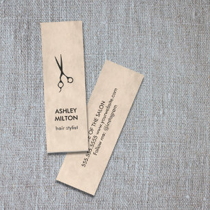 テクスチミニマルャエレガントーの黒いハサミ毛 スキニー名刺