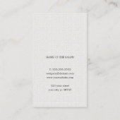 テクスチミニマルャ白フェイク金属はさみ髪 名刺 (裏面)
