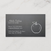 テクスチミニマルュグレー白リンゴ先生 名刺 (正面)