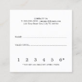 テクスチモダンックピンク美しいロイヤリティカード ロイヤリティカード (裏面)