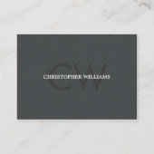 テクスチモダンャエレガントググレーモノグラム弁護士 名刺 (正面)