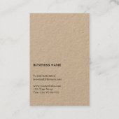 テクスチモダンャエレガントブルークラフト紙コンサルタント 名刺 (裏面)