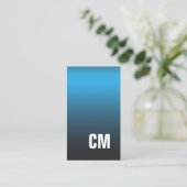 テクスチモダンャエレガントブルーモノグラムコンサルタント 名刺 (スタンド正面)