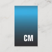 テクスチモダンャエレガントブルーモノグラムコンサルタント 名刺 (正面)