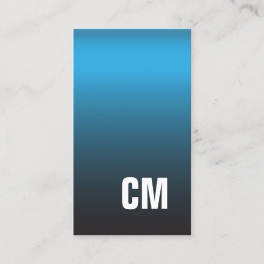 テクスチモダンャエレガントブルーモノグラムコンサルタント 名刺 (正面)