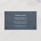 テクスチモダンャエレガントブルーモノグラムコンサルタント 名刺 (裏面)