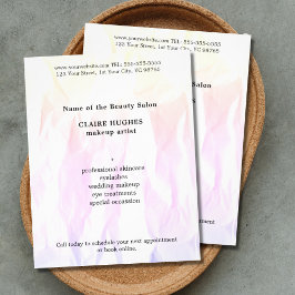 テクスチモダンャエレガントライトピンクのメイクアップアーティスト チラシ