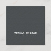テクスチモダンャエレガント・グレー・コンサルタント スクエア名刺 (正面)