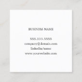 テクスチモダンャエレガント・グレー・コンサルタント スクエア名刺 (裏面)