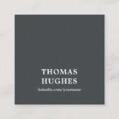 テクスチモダンャエレガント・グレー・ホワイト・コンサルタント スクエア名刺 (正面)
