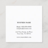 テクスチモダンャエレガント・グレー・ホワイト・コンサルタント スクエア名刺 (裏面)