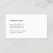 テクスチモダンャエレガント・グレー・ホワイト・コンサルタント 名刺 (裏面)