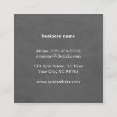 テクスチモダンャエレガント・グレー・モノグラム・コンサルタント スクエア名刺 (裏面)