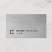 テクスチモダンャエレガント・グレー・モノグラム・コンサルタント 名刺 (正面)