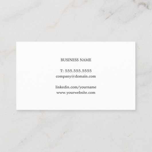 テクスチモダンャエレガント・グレー・モノグラム・コンサルタント 名刺 (裏面)