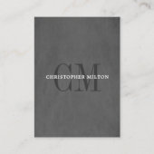 テクスチモダンャエレガント・グレー・モノグラム・コンサルタント 名刺 (正面)