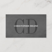 テクスチモダンャエレガント・グレー・モノグラム・コンサルタント 名刺 (正面)