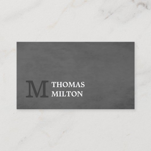 テクスチモダンャエレガント・グレー・モノグラム・コンサルタント 名刺 (正面)