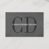 テクスチモダンャエレガント・グレー・モノグラム・コンサルタント 名刺 (正面)