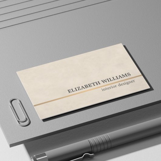 テクスチモダンャBeige銅線インテリア設計者 名刺