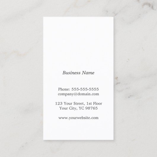 テクスチモダンュエレガントグレーのストライプコンサルタント 名刺 (裏面)