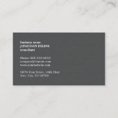 テクスチモダンュエレガントーグレーフェイク金ゴールドモノグラム 名刺 (裏面)