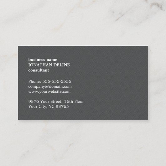 テクスチモダンュエレガントーグレーフェイク金ゴールドモノグラム 名刺 (裏面)