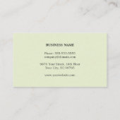 テクスチモダンュエレガントーグレー緑コンサルタント 名刺 (裏面)