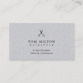 テクスチモダンュエレガントーグレー美容師 名刺 (正面)