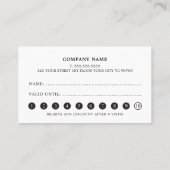 テクスチモダンュエレガントーピンクグレーロイヤリティカード ロイヤリティカード (裏面)